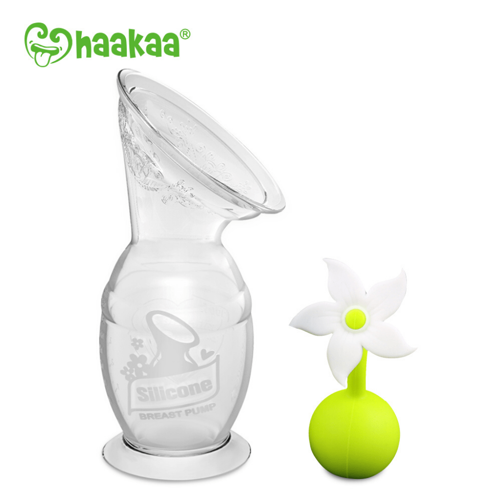 Haakaa Ladybug Silicone Breast Milk Collector 75ml & Silicone Breast Pump  100ml Combo - Perfect Match for Pumping & Breastfeeding, New Mom Gift Ideas  (2-Piece Set) 